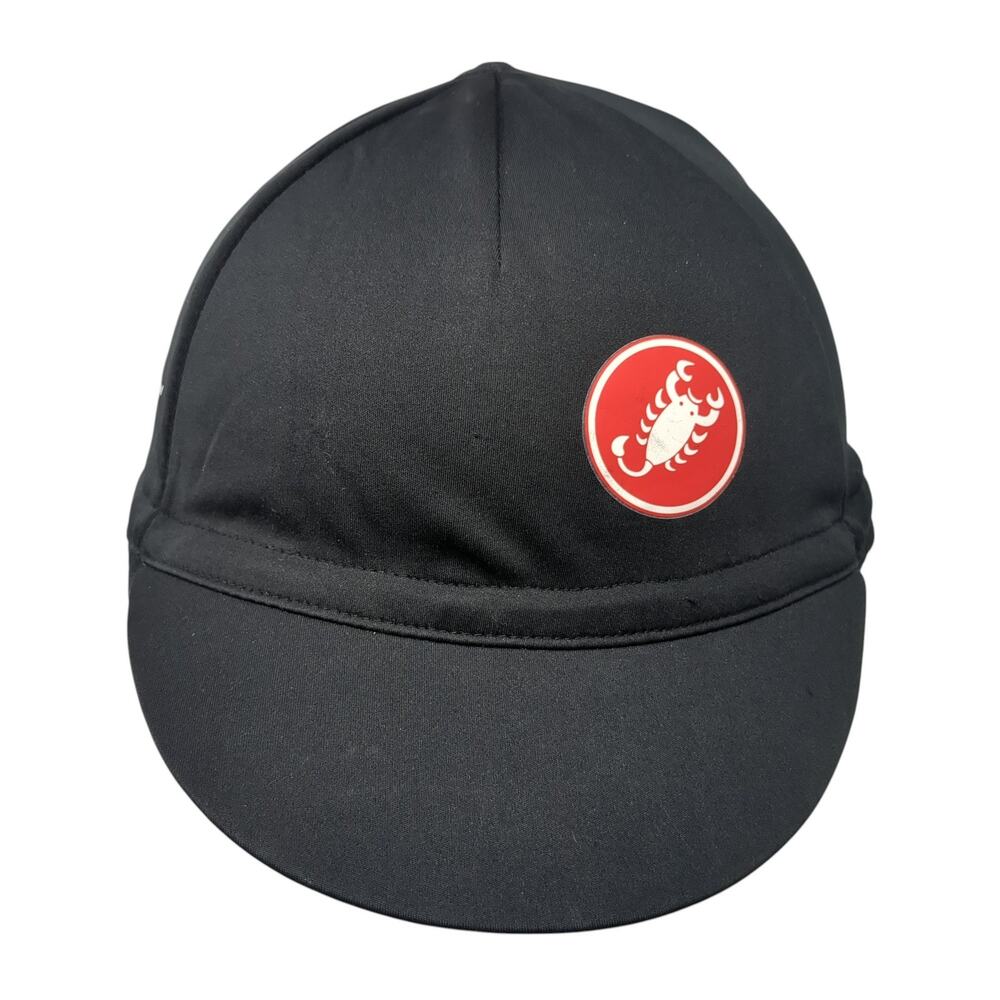 Castelli Stretchy Polyester Cycling Hat Ear Neck Flaps Black OSFA